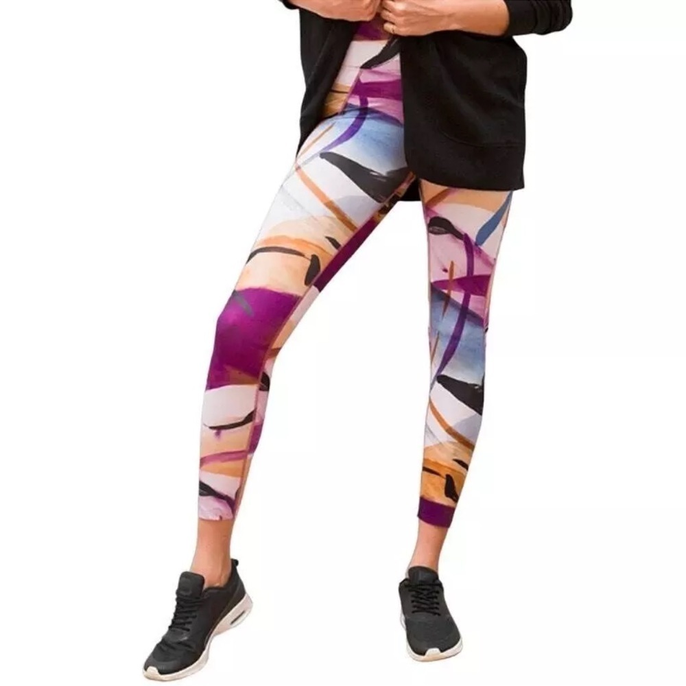 NWOT Soma WKND 360 Crop Multicolor High Rise Activewear Legging Size Medium - Picture 1 of 3